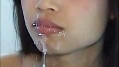 Thai teen fucked in bathroom great facial
