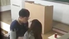 Chinese college students make love in the classroom