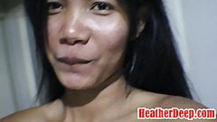 9 weeks pregnant thai asian teen get anal creampie in black