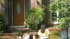 Candid sexy asian neighbor.