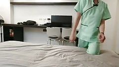 Hot Asian giving massage and pleasure to a married man