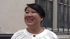 Celine, hot French Asian bbw gets fucked on camera.