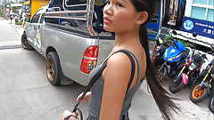 Real amateur Thai teen cutie fucked after lunch by temp BF