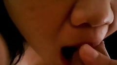 thai girl with cum in her mouth
