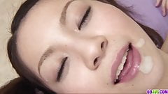 Rika Koizumi shakes cock in both holes while on cam